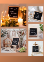 Black Felt Letter Board with Stand & Pouch - Image 2